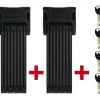 ABUS Bordo Big 6000K - 120cm Vouwbare Slot + Houder SH Twinset - zwart