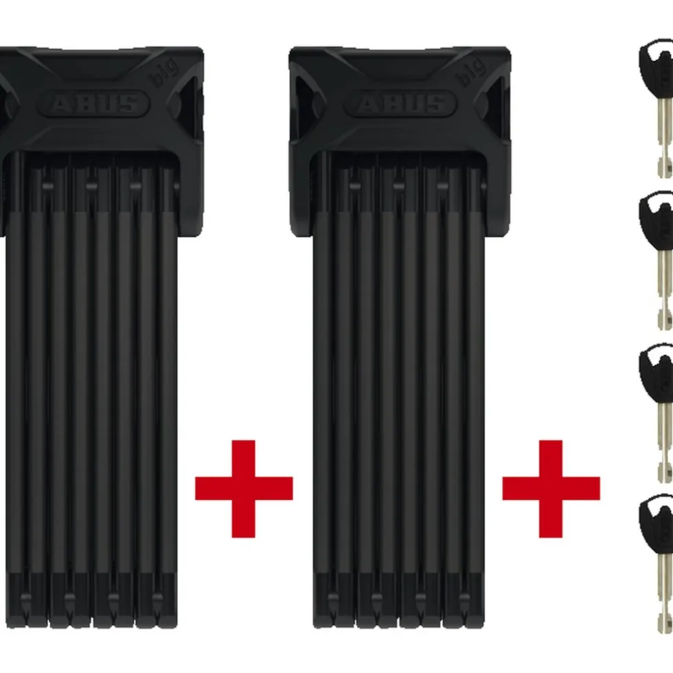 ABUS Bordo Big 6000K - 120cm Vouwbare Slot + Houder SH Twinset - zwart