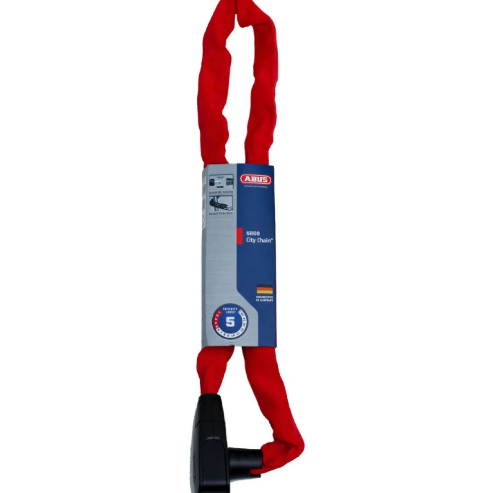 ABUS CityChain 6800 - 85cm Kettingslot - rood