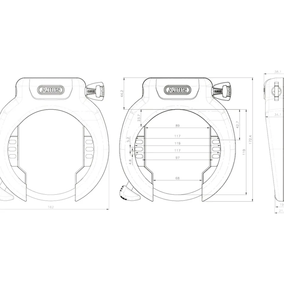 ABUS Pro Amparo 4750 XL R Frameslot - zwart