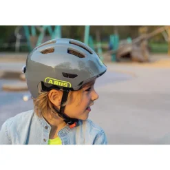 ABUS Smiley 3.0 ACE LED Kinder-Fietshelm - royal purple