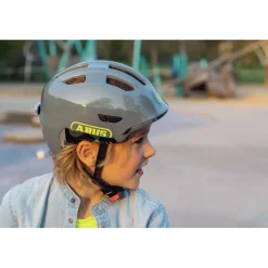 ABUS Smiley 3.0 ACE LED Kinder-Fietshelm - pure mint