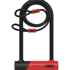 ABUS Ultimate 420K/170HB230 U-slot + USH Houder + Cobra 10/120 Luskabel - zwart/rood