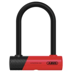 ABUS Ultimate Mini 420K/150HB140 U-slot + USH Houder - zwart/rood