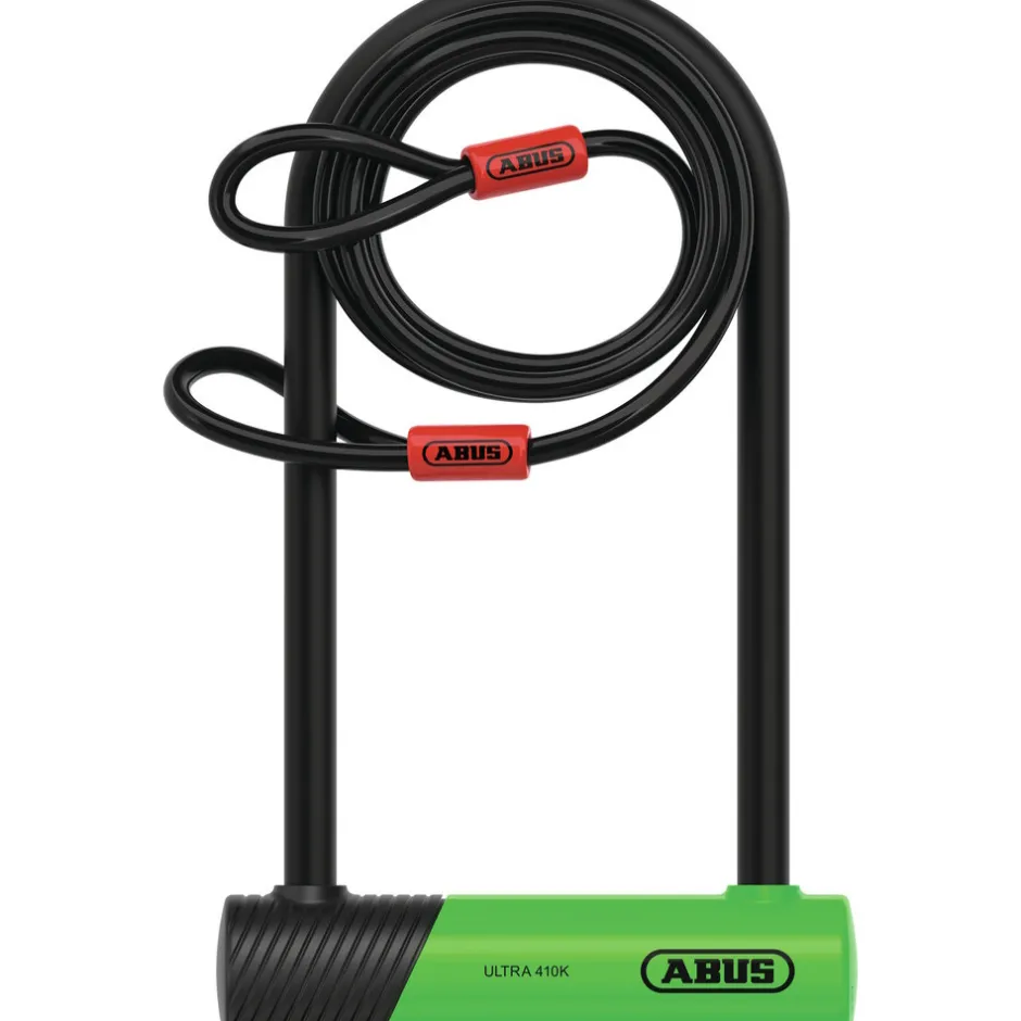 Beugelsloten < ABUS Ultra 410K/170HB230 U-Slot 230x106 mm + Houder SH34 + Luskabel 10/120 - groen