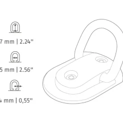 Sloten Accessoires < ABUS WBA75 Granit B/SB Vloer- en Muurankers