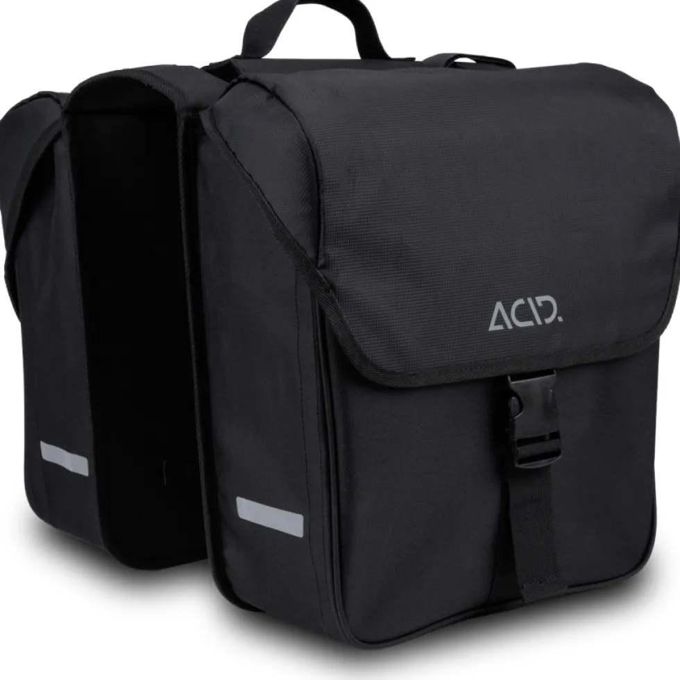 ACID CMPT DOUBLE Bagagetas (Paar) - 2x15L - zwart