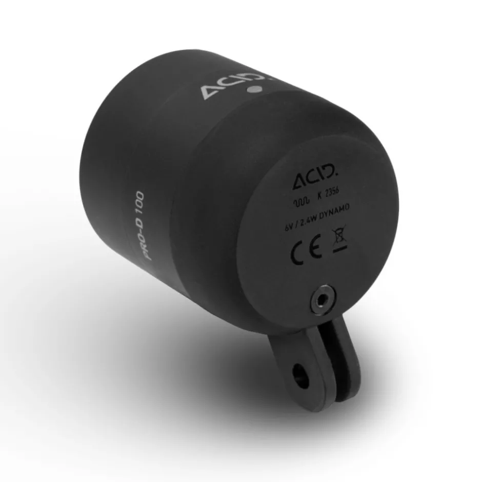 Voorlampen|Verlichting < ACID Dynamo Fietslamp Vooraan PRO-D 100 - Zwart