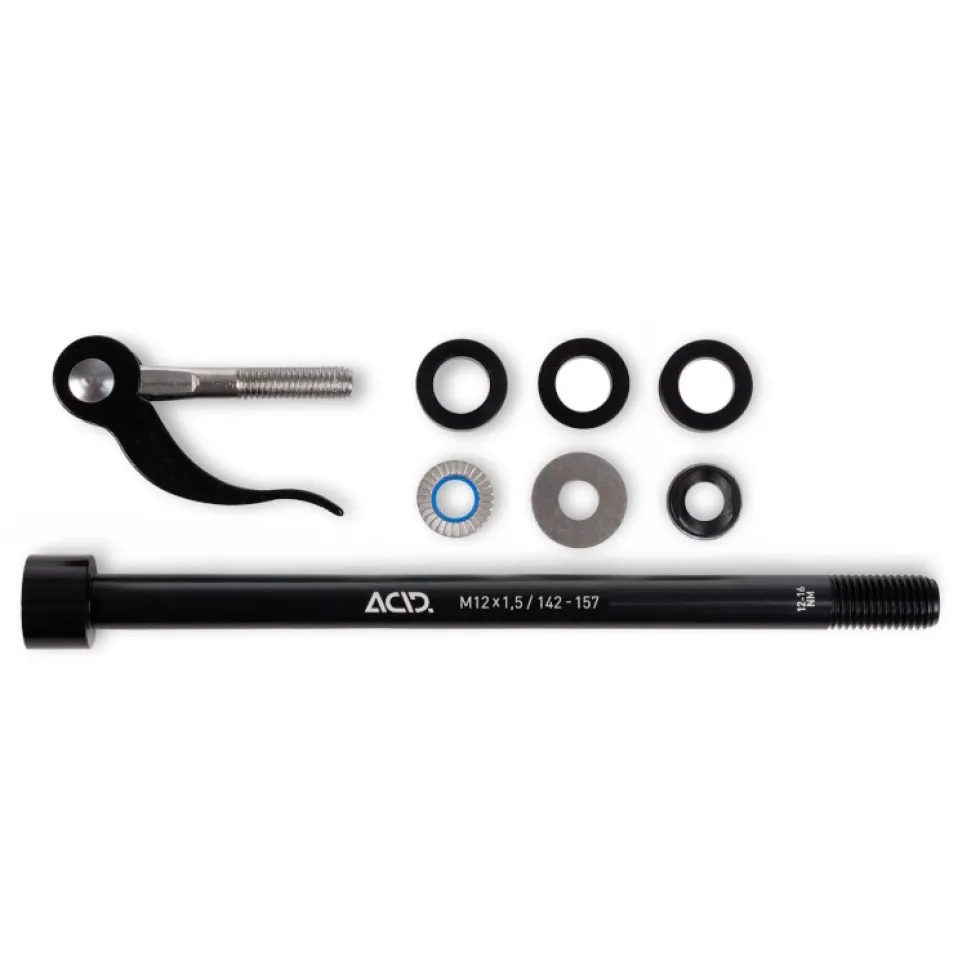 ACID Steekas voor fietsaanhangers | M12x1.5 - 142-157 mm - zwart