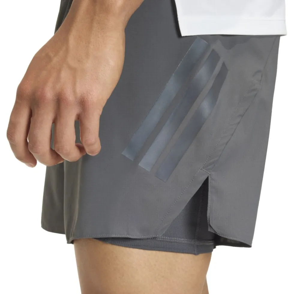 adidas Adi365 2in1 Hardloopshorts Heren - grey six KA6260