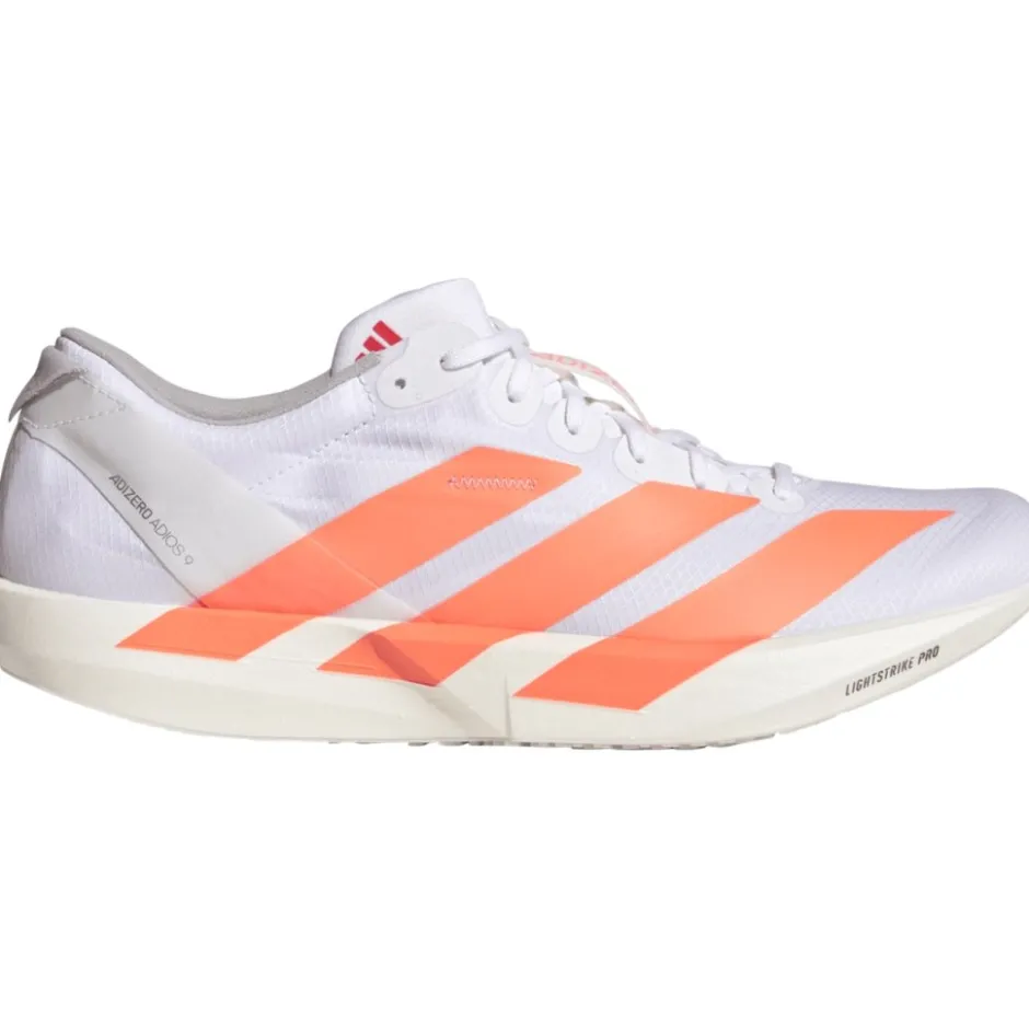 Hardloopschoenen Voor Op De Weg|Hardloopschoenen Heren < adidas Adizero Adios 9 Hardloopschoenen Heren - cloud white/lucid orange/lucid red JQ0777