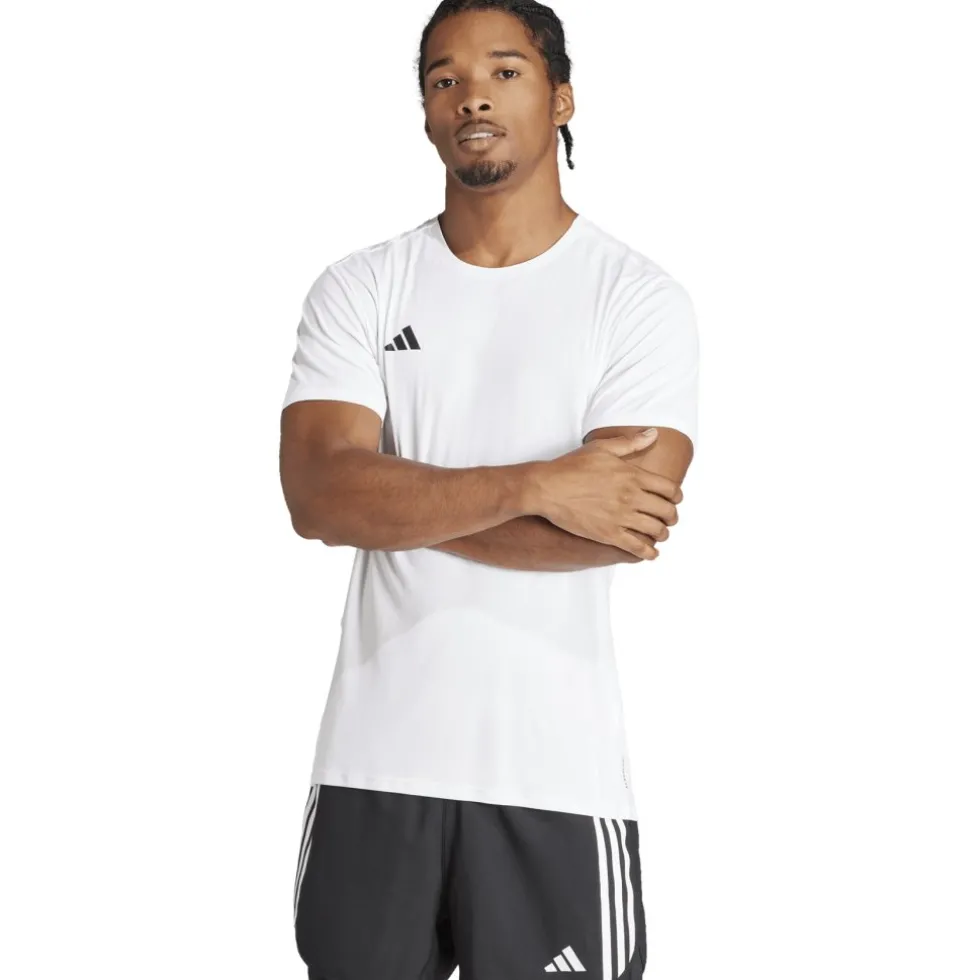 adidas Adizero Essentials Hardloopshirt Heren - wit IN1157
