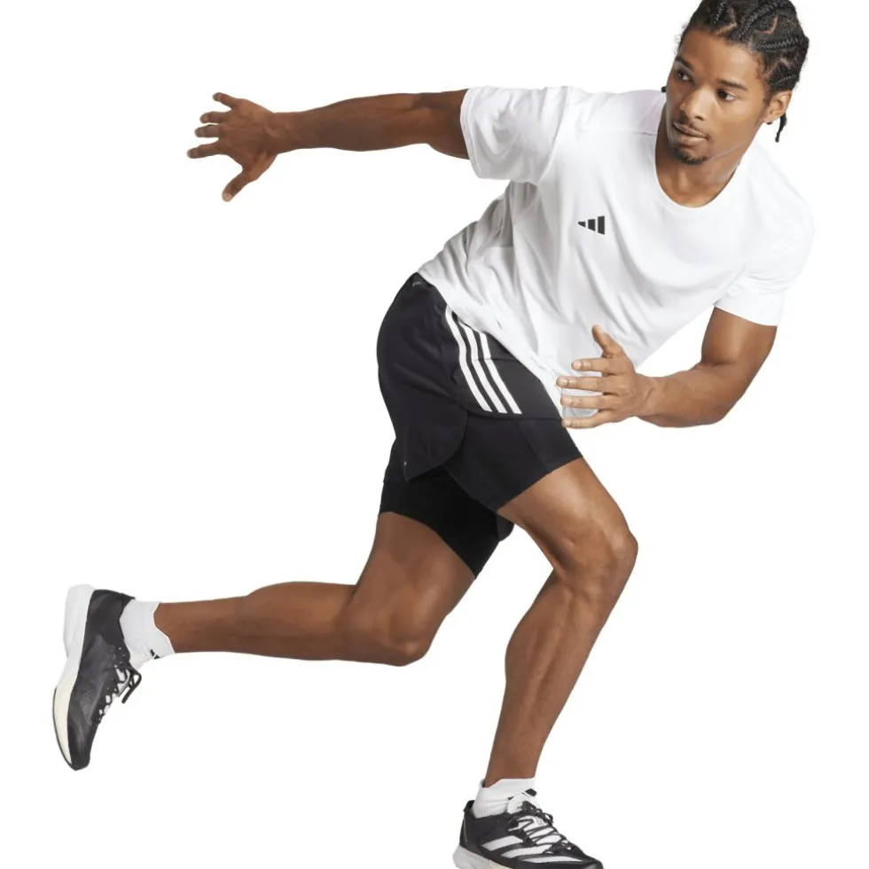 adidas Adizero Essentials Hardloopshirt Heren - wit IN1157