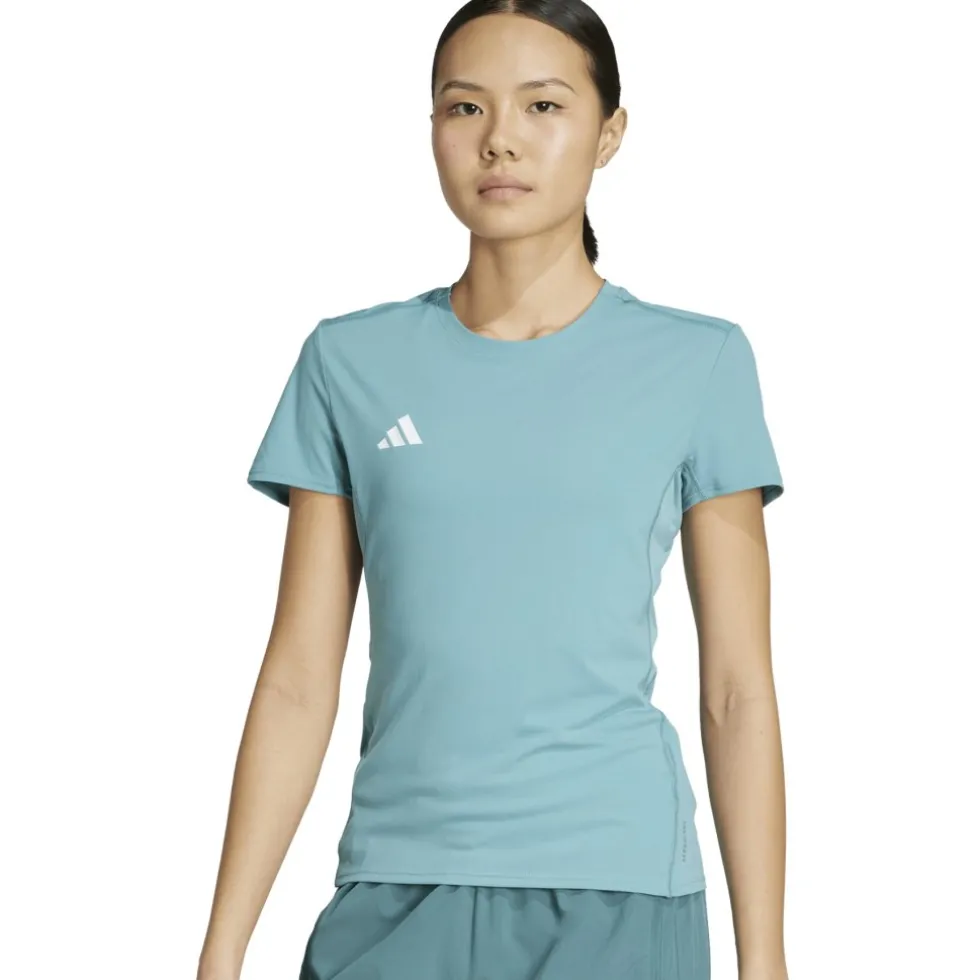 adidas Adizero Essentials Hardloopshirt Dames - powder teal JM8337