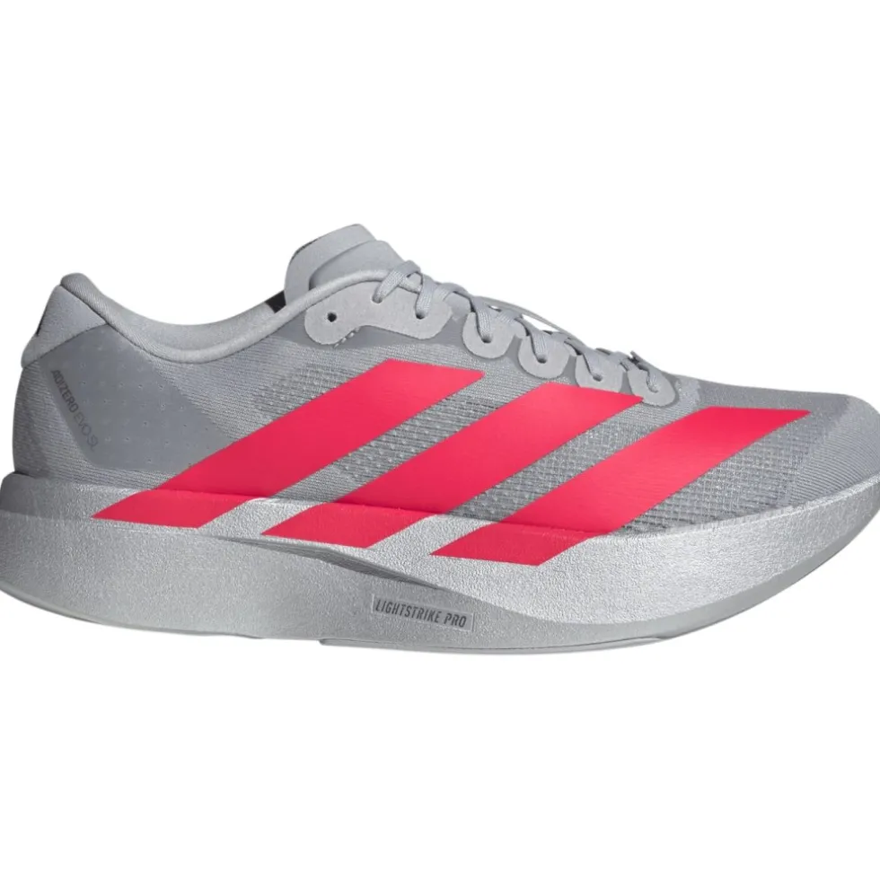 adidas Adizero EVO SL Hardloopschoenen Heren - silver metal/lucid red/iron metal KI3381