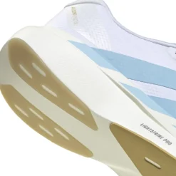 Hardloopschoenen Voor Op De Weg|Hardloopschoenen Heren < adidas Adizero EVO SL Woven Hardloopschoenen Heren - cloud white/clear blue/matte gold JQ4527
