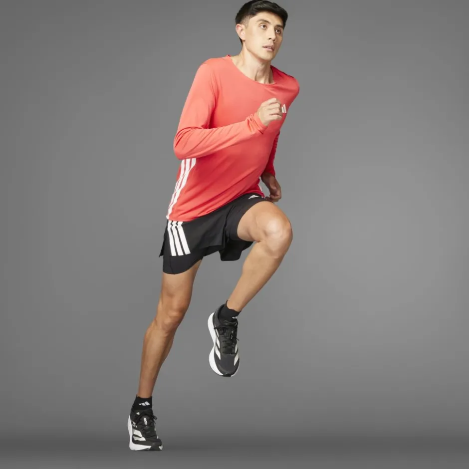 Broeken & Rokken < adidas Adizero Running 2-in-1 Ge Pocket hort Heren - back JD4202