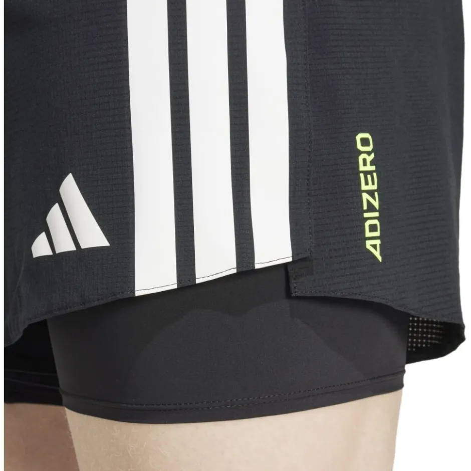 Broeken & Rokken < adidas Adizero Running 2-in-1 Ge Pocket hort Heren - back JD4202