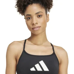 adidas Aeroreact Graphic Sport-BH met lichte Ondersteuning Dames - zwart JG1413