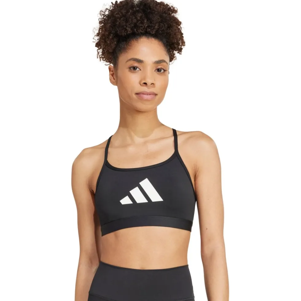 adidas Aeroreact Graphic Sport-BH met lichte Ondersteuning Dames - zwart JG1413