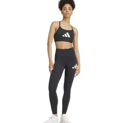 adidas Aeroreact Graphic Sport-BH met lichte Ondersteuning Dames - zwart JG1413