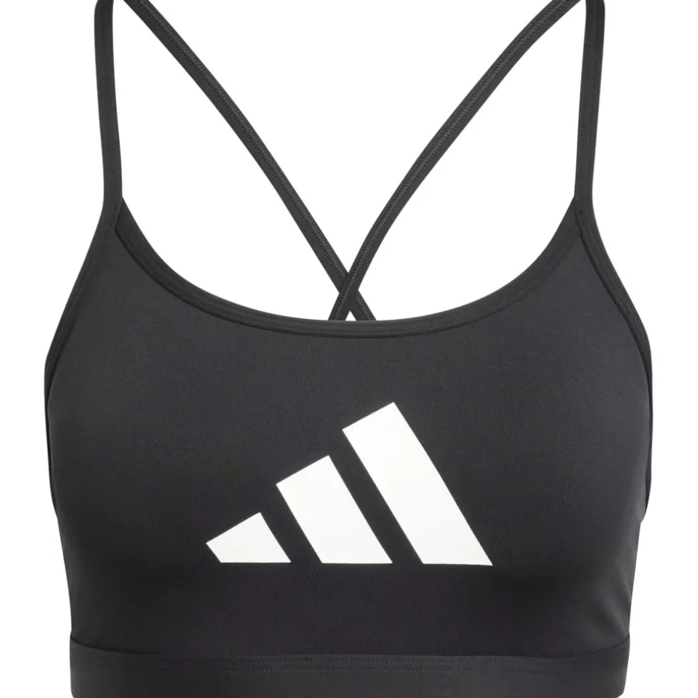 adidas Aeroreact Graphic Sport-BH met lichte Ondersteuning Dames - zwart JG1413