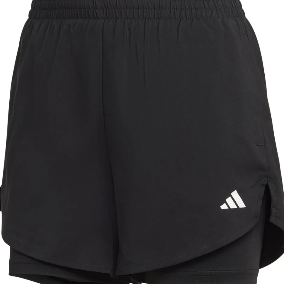 Broeken < adidas AEROREADY Made for Training Minima 2-In-1 Shorts Dames - zwart/wit HN1044