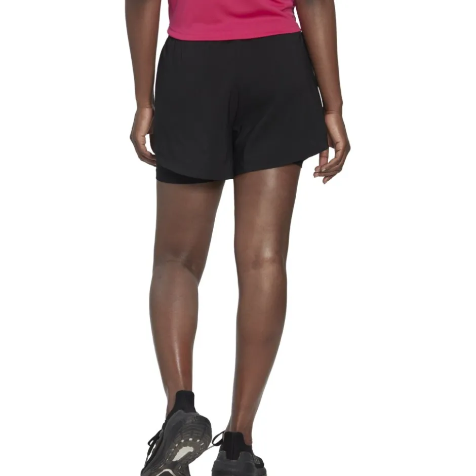 Broeken < adidas AEROREADY Made for Training Minima 2-In-1 Shorts Dames - zwart/wit HN1044