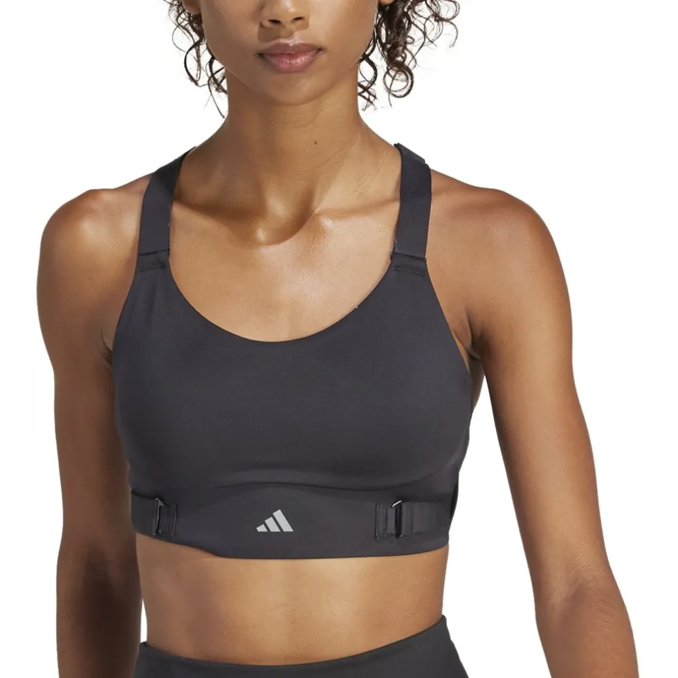 adidas FastImpact Luxe Run met sterke ondersteuning Dames - Cup Maat A-B - zwart IQ3359