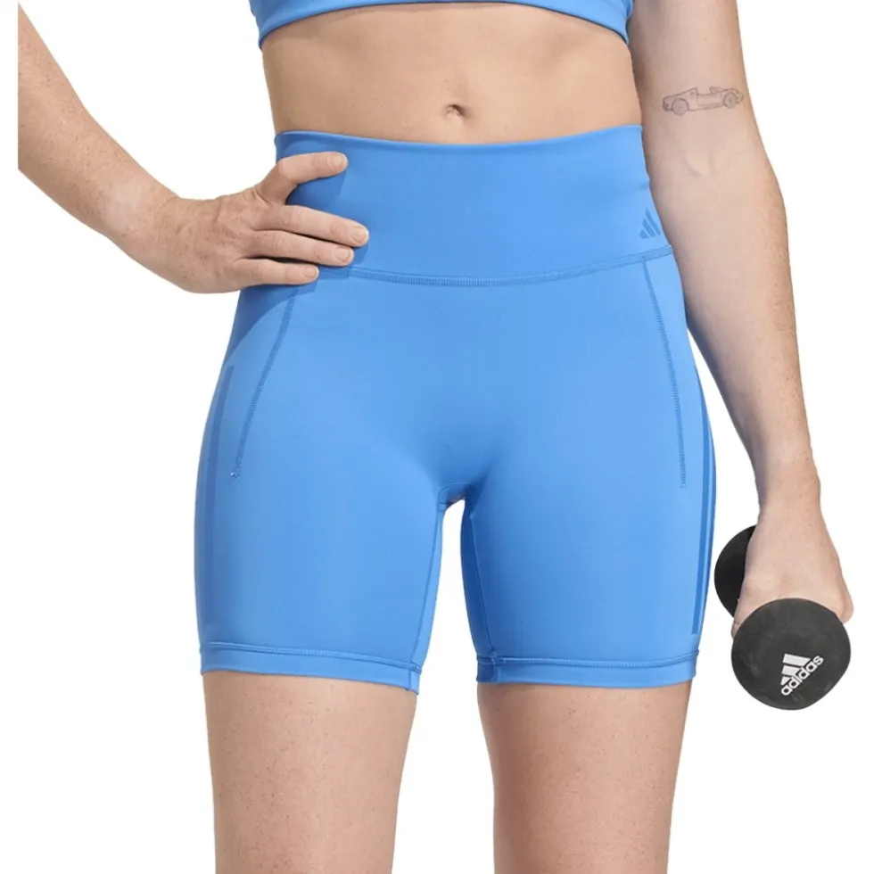 adidas Optime 3-Stripes 7" Shorts Dames - ray blue JZ1104