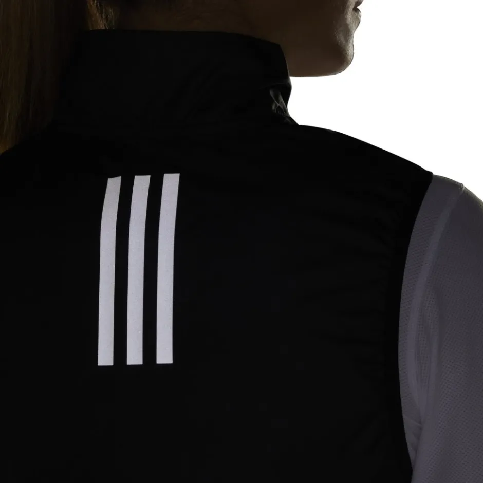 Jassen & Vesten < adidas Own the Run Windvest Dames - zwart IK7446