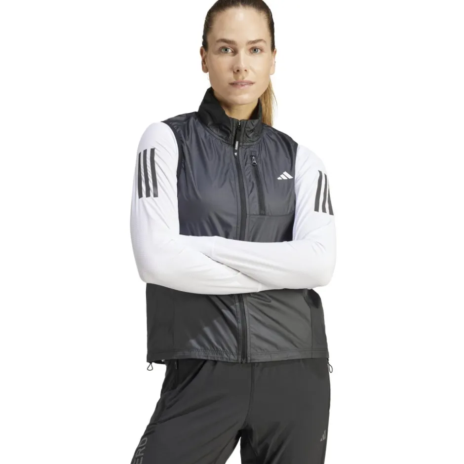 Jassen & Vesten < adidas Own the Run Windvest Dames - zwart IK7446