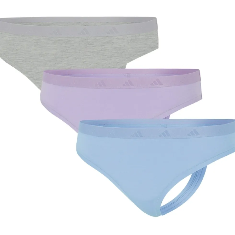 adidas Sports Underwear Active Essentials Cotton Low Rise Tanga Dames - set van 3 - 900 assorted