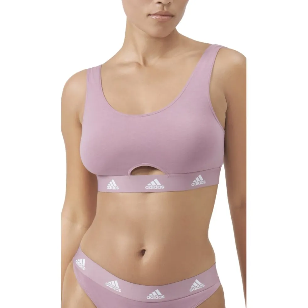 adidas Sports Underwear Sports Active Comfort Cotton Scoop Bralette Dames - 557 wonder orchid