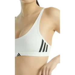 adidas Sports Underwear Sport Active Essentials Cotton 3 Stripes Scoop Bralette Dames - white