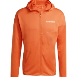 adidas TERREX Xperior CLIMAWARM Light Fleecejas met capuchon Heren - semi impact orange JM0111