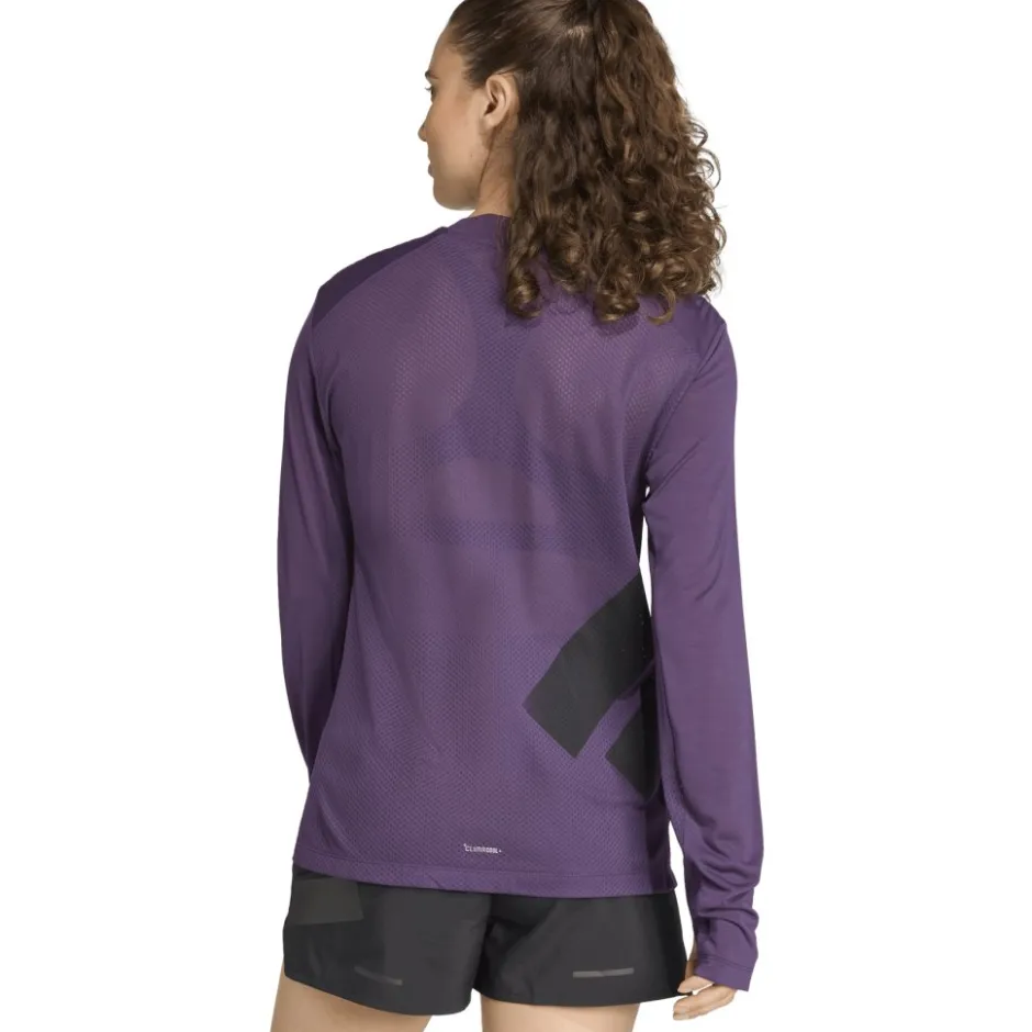 T-Shirts En Tops < adidas TERREX Xperior Climacool+ hirt met lange mouwen Dame - aurora plum JN3875