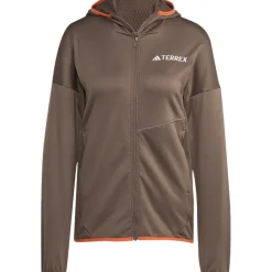Jassen & Vesten < adidas TERREX Xperior CIMAWARM ight Feeceja met capuchon Dame - earth trata JN0922