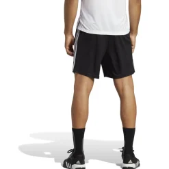 Broeken < adidas Train Eential Piqué Korte Broek Heren - zwart/wit IB8111