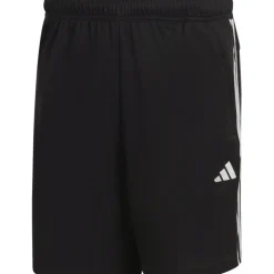 Broeken < adidas Train Eential Piqué Korte Broek Heren - zwart/wit IB8111