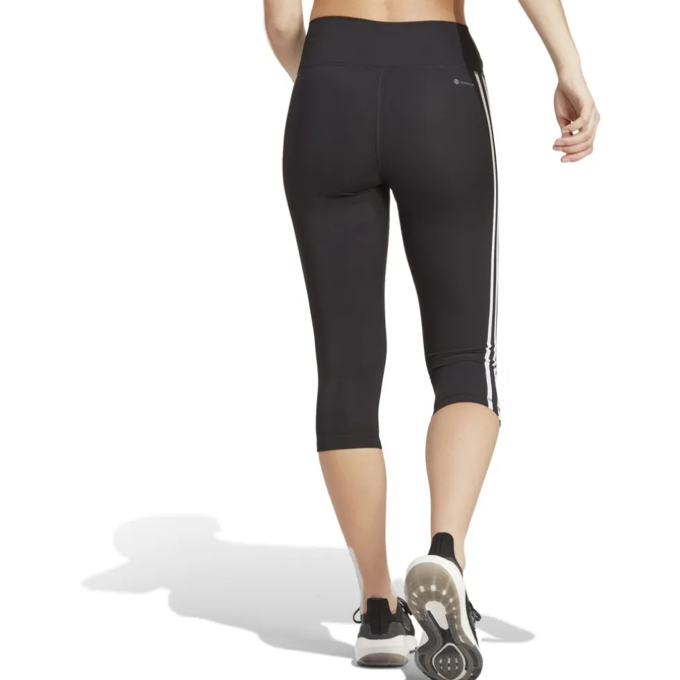 adidas Train Essentials 3-Stripes High-Waisted Leggings 3/4 Dames - zwart HT5437