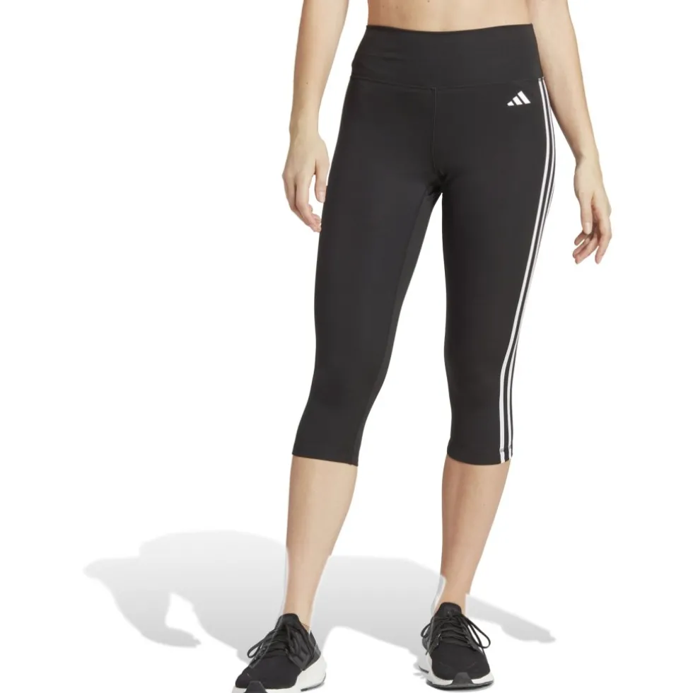 adidas Train Essentials 3-Stripes High-Waisted Leggings 3/4 Dames - zwart HT5437