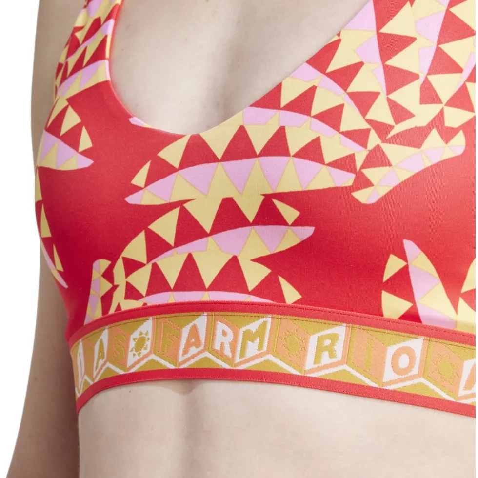 adidas x FARM Rio Sport-BH met medium ondersteuning Dames - Cup Maat A-C - tomato/spring yellow IN3751