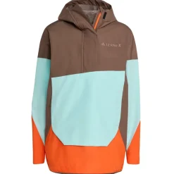 Jassen & Vesten < adidas TERREX Xporic 2.5 Cimaproof Anorak Dames - earth strata/semi fash aqua/semi impact orange J9813