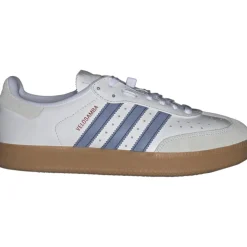 adidas Velosamba Leer Fietsschoenen Heren - cloud white/dark blue/pure ruby JQ9179