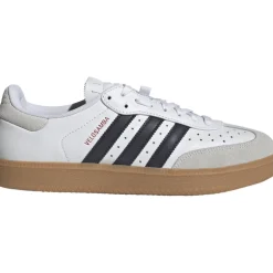 adidas Velosamba Leer Fietsschoenen Heren - cloud white/dark blue/pure ruby JQ9179