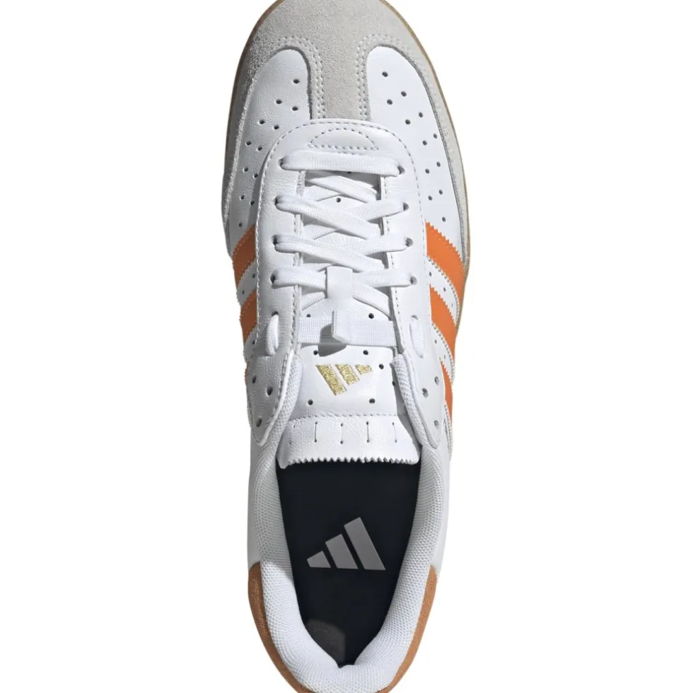 adidas Velosamba Leer Fietsschoenen Heren - cloud white/pure orange/gold metal JQ9180