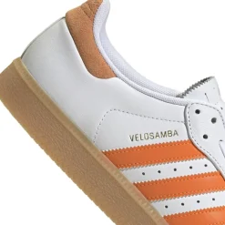 adidas Velosamba Leer Fietsschoenen Heren - cloud white/pure orange/gold metal JQ9180
