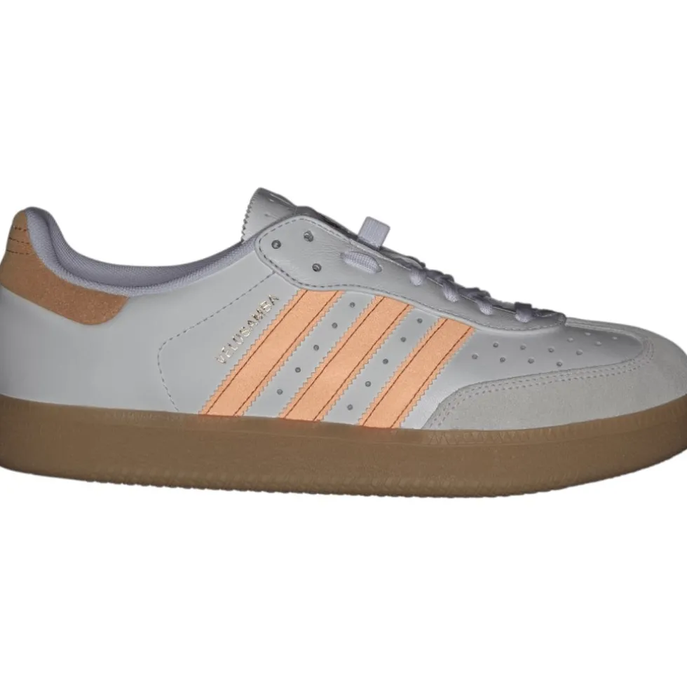 adidas Velosamba Leer Fietsschoenen Heren - cloud white/pure orange/gold metal JQ9180