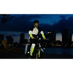 AGU Commuter Hi-Vis + Reflection Tech Regenjas Heren - zwart